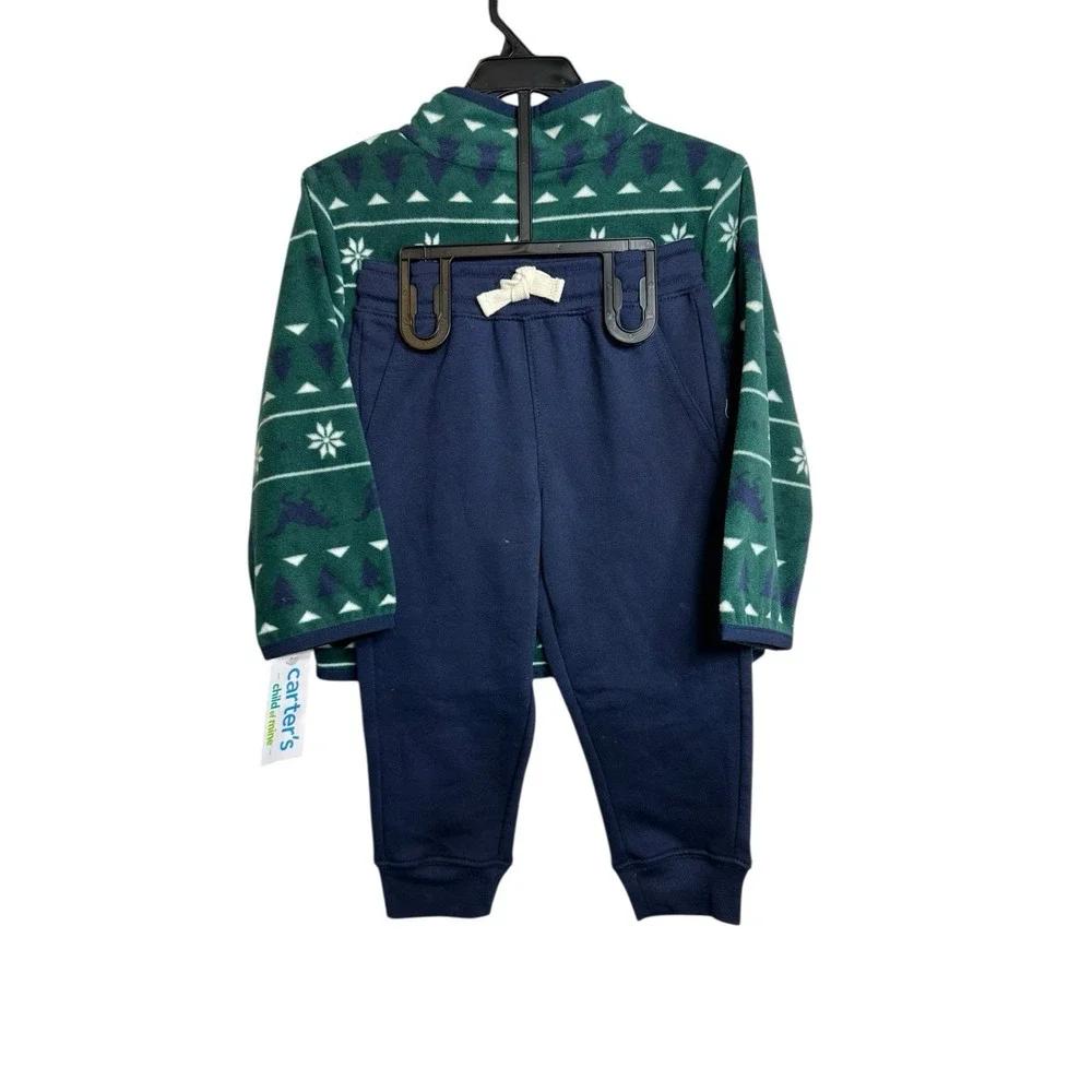 carters child of mine toddler boys sweat shirt & sweat pants outfit size 2T
